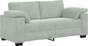 vidaXL világosszürke bársony loveseat kanapé 180x77x82 cm
