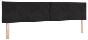 Rugós Ágy Matrac nélkül Fekete 200x200 cm Bársonyos