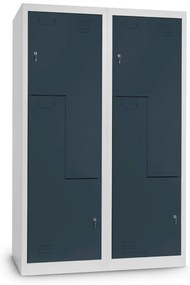 Fém szekrény Z, 120 x 50 x 180 cm, hengerzár, antracit - ral 7016