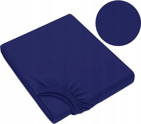 Jersey lepedő 220x200 cm-es, sötétkék