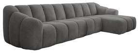 Szürke sarokkanapé (jobb oldali-heverő résszel) Shell – Miuform