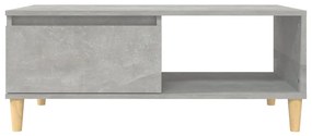 Betonszürke szerelt fa dohányzóasztal 90x50x36,5 cm