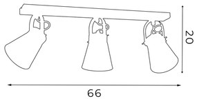Spotlámpa AMOS 3xE27/60W/230V
