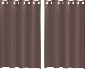 vidaXL 2 db barna fátyolfüggönyök rojtokkal 140x175 cm