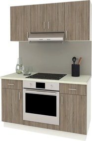 Benita konyhabútor szett V5, 140 cm - Sonoma Tölgy-Fehér N