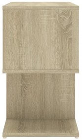 2 db sonoma tölgy színű szerelt fa éjjeliszekrény 50x30x51,5 cm