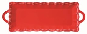 Elite Red piros porcelán tálca 43X16 cm