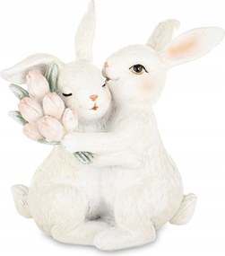 Húsvéti figura ölelgethető nyulak csokorral 11x11x6cm ArtPol 183352