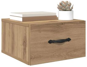 Éjjeliszekrény fiókkal kézműves tölgy 35 x 35 x 20 cm Faanyag