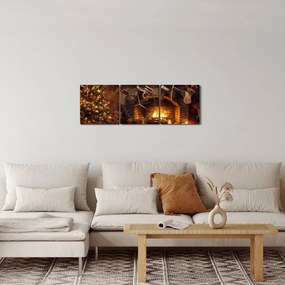 Kép - Karácsonyi hangulat (órával) (90x30 cm)