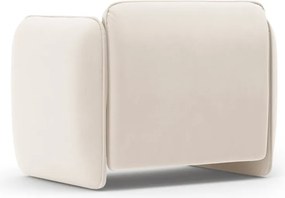 Krémszínű bársony fotel Georgia – Micadoni