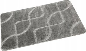 Gumírozott Szőnyeg Szürke Puha Wc-szőnyeg Mosóvonalas 50x60 cm