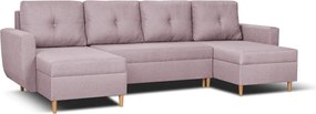 DORIS MAX Kinyitható sarokkanapé Rózsaszín