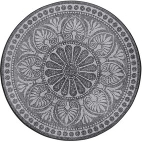 Sötét mandala, kör alakú szennyfogó szőnyeg - 115*115 cm (Választható méretek: 115*115 cm)