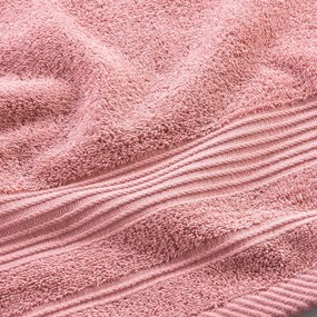 Rózsaszín frottír pamut törölköző 50x90 cm Tendresse – douceur d'intérieur