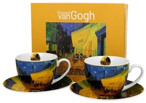 Van Gogh Kávéház éjjel porcelán csésze aljjal- 270 ml - 2 személyes készlet