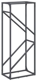 antracitszürke hidegen hengerelt acél tűzifatároló 40x25x100 cm