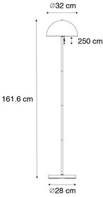 Kültéri állólámpa fekete újratölthető 3 fokozatú fényerőszabályzóval - Keira