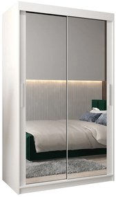 Ruhásszekrény 120 cm Toki 3 (matt fekete + matt fehér). 1065055
