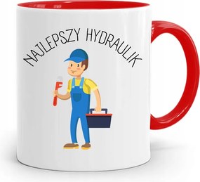 Piros Bögre Ajándék Vízvezeték Szerelőnek Legjobb nyomott mintával