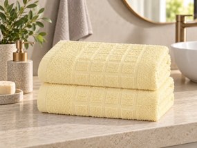 SOFT krém 2db fürdőlepedő 70x140 cm, 100% pamut