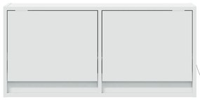 fehér falra szerelhető TV-szekrény LED-lámpákkal 80x31x35 cm