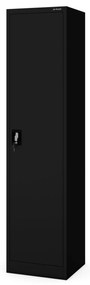 ALEX irodai irattároló fémszekrény, 450 x 1850 x 400 mm, fekete