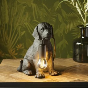 Endon modern asztali lámpa labrador puppy matt fekete end107365
