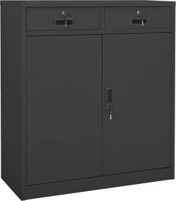 vidaXL antracitszürke acél irodai szekrény 90 x 40 x 102 cm