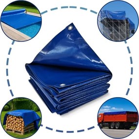 JAGO Ponyva 650 g/m² alumínium háló 3 x 5 m kék