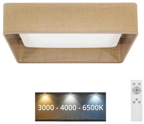 Brilagi - LED dimmelhető lámpatest VELVET SQUARE LED/24W/230V + távirányító barna