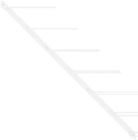 Fehér fém falra szerelhető bortartó állvány 7 palacknak