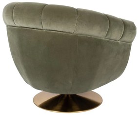 Memeber olívazöld bársony fotel - Dutchbone
