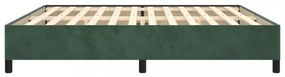 sötétzöld bársony ágykeret matrac nélkül 200x200 cm