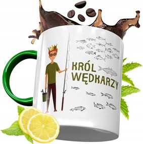 Zöld Bögre Horgászoknak Ajándékba, fényképes nyomattal