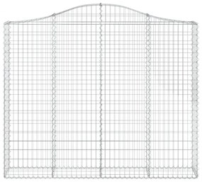 5 db íves horganyzott vas gabion kosár 200x30x160/180 cm