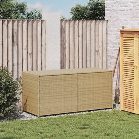 Vegyes bézs polyrattan kerti tárolóláda 283 L