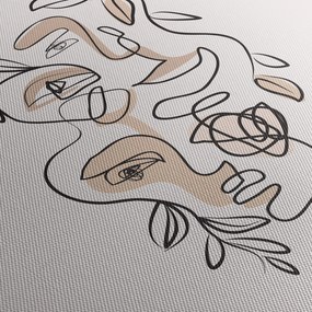 Kép - Line art arckezelés (120x50 cm)