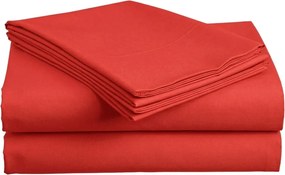 Pamut lepedő 140x240 cm piros, 100% pamut