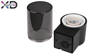 MasterLED Kerti oldalfalra helyezhető kerek fekete színű lámpa E27-es foglalattal