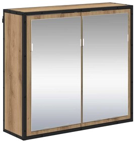 Fürdőszoba bútor szett 2 pcs kézműves tölgy 90 x 33 x 60 cm