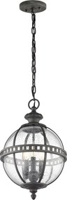 Kichler klasszikus vintage kültéri függeszték halleron szürke elskl-halleron-8m IP44