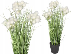 Fű Cserépben Műnövény Virágok 45CM Műfű