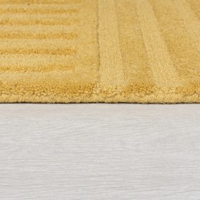 Zen Garden sárga gyapjú szőnyeg, 120 x 170 cm - Flair Rugs