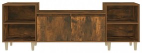 füstös tölgy színű szerelt fa TV-szekrény 160x35x55 cm