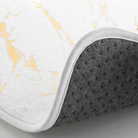 Fehér-aranyszínű fürdőszobai kilépő 45x45 cm Aquamarbre – douceur d'intérieur