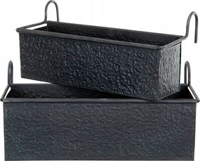 2 db Fém Erkélyvirágágyás Fogantyúval