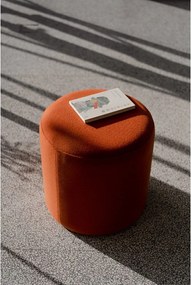 Terrakotta színű gyapjú puff Folk – noo.ma