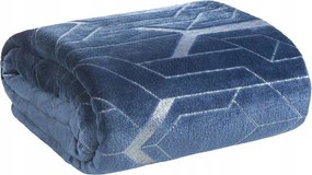 Takaró 150x200 kék mintás meleg puha színes ágytakaró kanapé