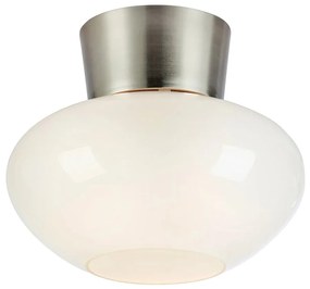 Fehér-ezüstszínű mennyezeti lámpa üveg búrával Malaga – Markslöjd